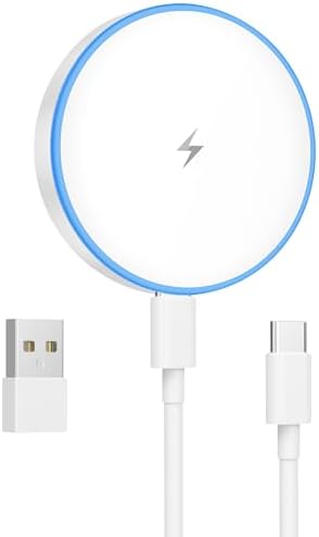 MagSafe Charger 15W Magnetic Wireless Charger Fast Charging Pad Compatible with iPhone 17/16/15/14/13/12 Series & AirPods 4/3/2/Pro Magnetic MagSafe Charging Pad with Dual Ports by TNDAJI