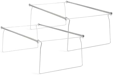 Smead Steel Hanging File Folder Frames, 2 Count, Gray, Adjustable Depth 23" to 27", Legal Size (64873) by SMEAD