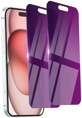 2 Pack Privacy Screen Protector for iPhone 15 Tempered Glass by IfaeveusScreenProtector