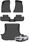 Wailtnb- for Dodge Challenger 2015-2023 RWD Floor Mat Cargo Liner All Weather Floor Liner Car Mat for Challenger RWD Custom Fit Automotive Full Set Accessories by Wailtnb
