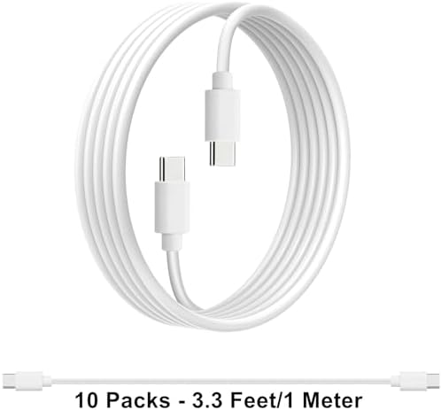 20-Pack USB C to C 48W Charger Cable - Bulk USB-C to Type C Multipack White - Image 5