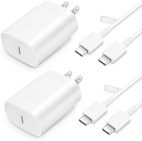 25W Type C Charger Fast Charging Long 10 ft Fast Charger USB C Cable by GUUSMART