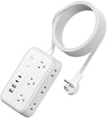 Extension Cord 15 ft, Power Strip with 6 Outlets 4 USB Charger(2 USB C Port), Flat Plug Outlet Extender Long Cord, Protection for Indoor, Home, Office Supplies, Dorm Room Essentials by NTONPOWER