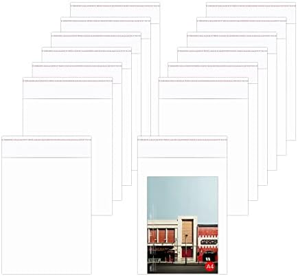 11" x 14" 200pcs Clear Large Cello Bags Self Adhesive Seal Poly Bags 1 Mil Self-Sealing Plastic Cellophane Bags for Clothing T-Shirt Gifts (18 Sizes to choose from) by BornFeel