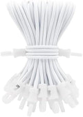 ABINLIN Small Bungee Cords with Hooks Heavy Duty 6 Inch 25 Pcs White by ABINLIN
