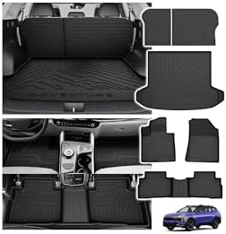 Powerty Floor Mats for Kia Sportage Hybrid (Not for PHEV) 2023-2026, All Weather 3D TPE Anti-Slip Trunk Cargo Liner Seat Back Covers Protectors Full Set Car Accessories by Powerty