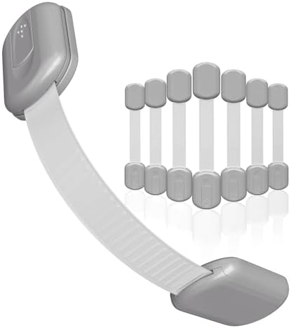SKYLA HOMES Child Safety Cabinet Locks, Gray, 8 Pack by SkylaHomes