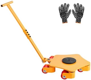 VEVOR Machine Skate, 8800 lbs Machinery Moving Skate, Machinery Mover Skate with 360° Rotation Cap and PU Swivel Rollers, Heavy Duty Industrial Machinery Mover with Handle for Warehouse, Workshop by VEVOR