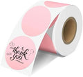 2'' Pink Thermal Labels - 600pcs Round Thermal Printer Labels, Waterproof Thermal Printer Stickers for Logo Design, Name/Price Tag, Thanks Card, Address, QR Code, 600 Labels/Roll (Pink) by JOYIT