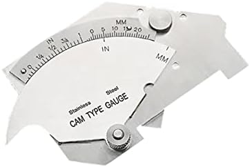 Welding Gauge Stainless Steel 0-60mm Cam Type Gauge with Bag Imperial Metric Measurement by Necygoo
