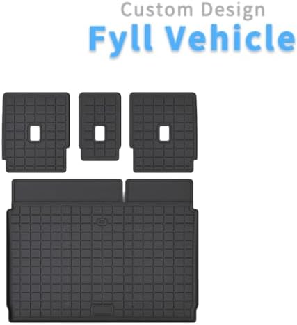 Cargo Mat with Backrest Protection for 2025 Ford Expedition MAX, TPE All Weather Protection Cargo Liner with Velcro Rear Seats Backrest car Accessories-Black - Image 4