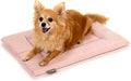 KindTail Dog Crate Pad - Soft Velvet, Reversible Bed - Machine Washable Kennel Mat for Pets up to 15 lbs, Mattress for Cozy Sleeping - 20” x 15” x 1” (Pink, Small) by KindTail