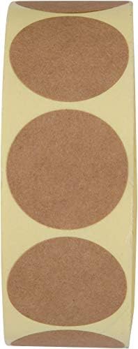 Camp Galaxy 1 Inch Natural Brown Kraft Stickers (1000 Total) - Round Blank Stickers for Store Owners, Crafts, Organizing, Jar and Canning Labels, Price Tags by SweetzerOrange