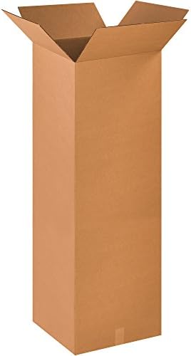 BOX USA 18 x 18 x 48 Corrugated Cardboard Boxes, Tall 18"L x 18"W x 48"H, Pack of 10 | Shipping, Packaging, Moving, Storage Box for Home or Business, Strong Wholesale Bulk Boxes by BOXUSA