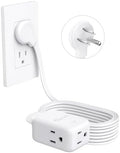 15FT Right Angle Flat Plug Extension Cord, Flat Outlet Extender 3 Prong by NUTICT