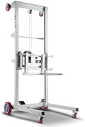 VEVOR Material Lift Winch Stacker, 551 lbs Capacity, Heavy Duty Pallet Truck Dolly with Adjustable Forks & 6-Wheel System, 70 inch Max Lifting Height, Industrial Manual Pallet Truck Dolly by VEVOR