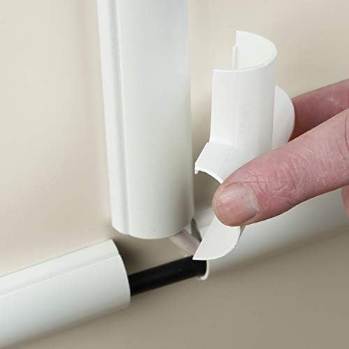 D-Line Medium Cable Raceway Accessory Pack, Join 1.18in x 0.59in Cord Cover Lengths, 10 Accessories Included, Hide Cords Around a Variety of Angles - White - Image 3