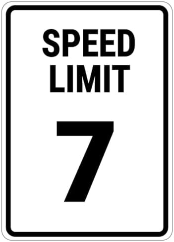 Speed Limit - 7 MPH/Parking Lot Metal Sign - Danger, Warning, Notice, Safety - 8x12 Inch - Image 2