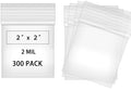 300pcs mini zip bags 2x2 small plastic bags for pills-2 Mil by Fessary
