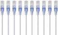 Monoprice Cat6A Ethernet Patch Cable - 10-Pack, Snagless RJ45, 550Mhz, 10G, UTP, Pure Bare Copper Wire, 30AWG, 2 Feet, White - SlimRun Series by Monoprice