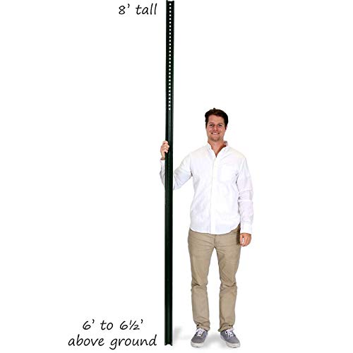 SmartSign U-Channel Sign Post, Medium Weight Sign Post, 8 Feet Tall Baked - Image 2