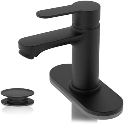 BELZ Black Bathroom Faucet, Lead-Free for 1 or 3 Hole 4" Vanity Sink by BELZ