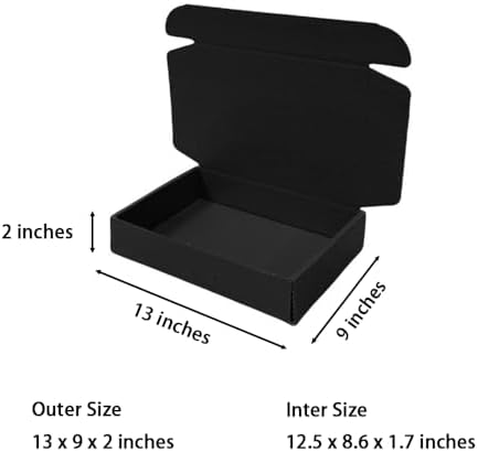 30 Pack 13x9x2 in Black Shipping Boxes - Image 2