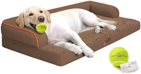 Comfort Expression Waterproof XXL Dog Bed with Bolster for Extra Large Dogs by ComfortExpression