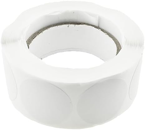 HAHIYO 1Inch 500Pcs White Kraft Label Sticker Roll - Round, Blank, Permanent Adhesive Dot Sticker for Jar, Canning, Price Tag, Store Organizing - Image 5
