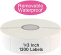 1200 Blank Removable Freezer Labels with Perforation Line for Easy Distribution and Use. Waterproof and Oil-Resistant, Suitable for Food Containers, Jars, and Kitchen Organization.(1 "x 3") by TRYXN