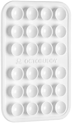 OCTOBUDDY Classic - Silicone Suction Phone Case Adhesive Mount, White by OCTOBUDDY