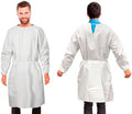 AMZ Medical Supply Disposable Isolation Gown, 2X-Large, White Microporous 50 GSM, Elastic Wrists, Thumb Loops, Waist and Neck Ties, No Pockets, Unisex Fit by AMZMEDICALSUPPLY