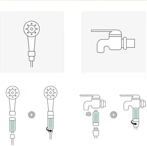 Vitamin C Shower Filter Shower Aromatherapy Bathroom Accessories for Hard Water Filter Remove Chlorine Fluoride Heavy Metals Improves Skin Condition Protects Hair Lemon - Image 3