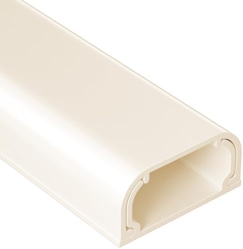 Large Cord Hider - 47in Wire Hiders for TV on Wall, Paintable Cable Hider, X-Large Cable Management Kit, Cord Hiding for Wall, W1.6in H0.8in, Beige by Yecaye