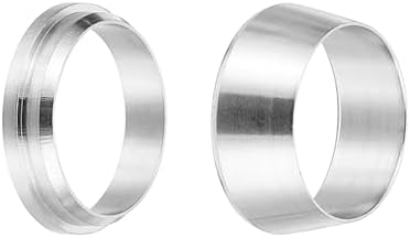 PATIKIL 1/2" Tube OD 304 Stainless Steel Compression Tube Fitting Sleeve, 5 Pack Double Ferrule Ring Tubing Fitting Assortment Kit, Silver - Image 3