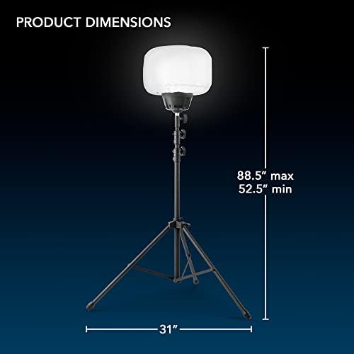 E-Z UP SKYFUZE 60W LED Balloon Light and Tripod with Over 5,000 sqft of 360-degree Illumination, 7,800 lumens - Image 4