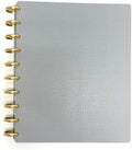 Talia Discbound Notebooks, Planner, Customizable, With 1" Gold Discs (Cool Gray, Midsize (7.5in x 9.75in)) by Talia