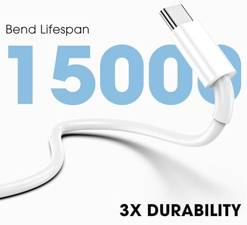 Apple USB C to USB C Cable, USBC Cable, Fast Charging, 3-Pack 3FT White - Image 5