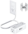 TESSAN Extension Cord 5 FT, Power Strip with 900J Surge Protection, Grey by TESSAN
