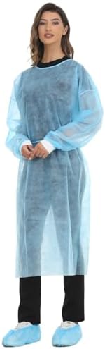 Disposable Isolation Gown Polypropylene Lab Gowns Knit Cuff Long Sleeve - Image 2