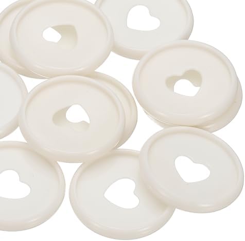 PATIKIL 28mm Plastic Book Binding Discs, 11 Pack Discbound Expansion Discs Heart Binder Rings for DIY Notebook Planner, White - Image 5