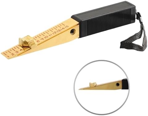 1-15mm Vernier Wedge Feeler Gauge, 0.5mm Precision Door Gap Measurement Tool For Fire Door Flatness And Thickness Inspection With Lanyard - Image 4