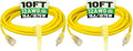 POWGRN 10 FT 12/3 Outdoor Extension Cord Waterproof, Heavy Duty Power Cord (Pack of 2) by POWGRN