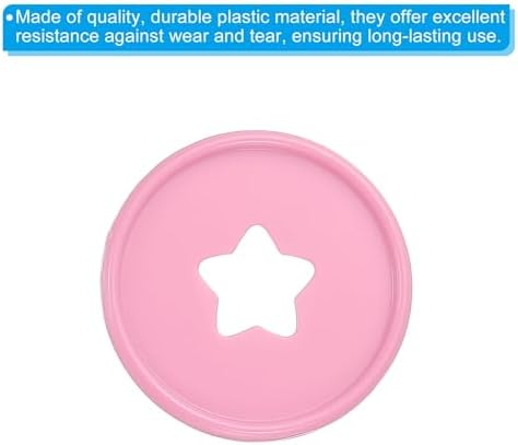 PATIKIL 35mm Plastic Book Binding Discs, 11 Pack Discbound Expansion Discs Star Binder Rings for DIY Notebook Planner, Pink - Image 4