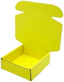 50 Pack 6x6x2 in Lemon Yellow Shipping Boxes - Image 4