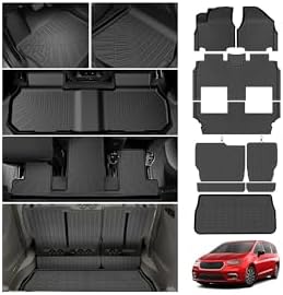 Cartist Floor Mats for Chrysler Pacifica (Only Fit Hybrid) 2017-2026, All Weather Cargo Liner for Pacifica Accessories, Heavy Duty TPE Car Mats, Car Accessories by cartist