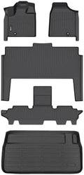 HAFIDI® Floor Mats & Cargo Liner Set Fit for 2021-2011 Dodge Grand Caravan 7 Seat All Weather Protection TPE Anti-Slip Automotive Full Set Floor Liners Custom Accessories - Black by HAFIDI