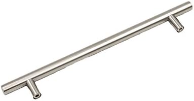 homdiy 5 Pack Brushed Nickel Cabinet Hardware Cabinet Pulls - HD201SN Cupboard Handles Modern Cabinet Door Handles 7-1/2inch Hole Center Modern T-Bar Pulls - Image 4
