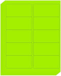 L Liked 2" x 4" Neon Fluorescent Green Labels 300 Labels 30 Sheets by LLIKED