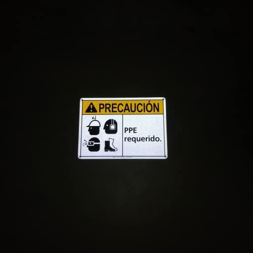 TRADESAFE Spanish Caution PPE Required Sign, Aluminum PPE Safety Signs - Image 6